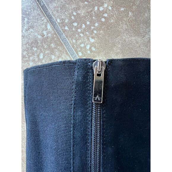 Aquatalia Giada Black Suede Leather Tall Zip Up Riding Boots Women's Size 8.5 - Picture 14 of 16